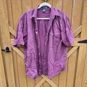 Men's Purple Casual Button Down Shirt